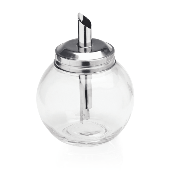 Sucrier en forme de boule en verre et inox - 260 ml (lot de 6)