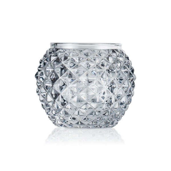 Photophore en verre - Balle Smoke Grey