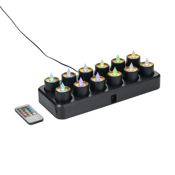Bougies LED multi-couleurs à photophore