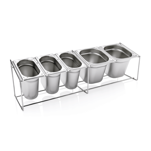 Support saladettes GN en acier chrome-nickel - GN 1/3
