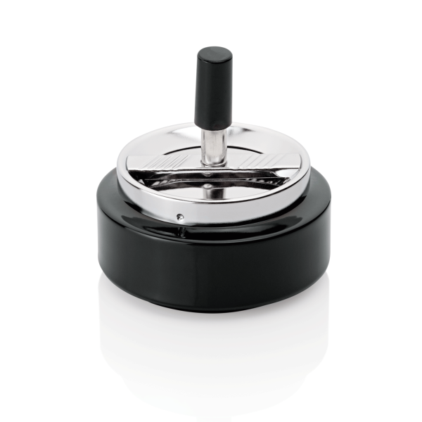 Cendrier avec bouton poussoir