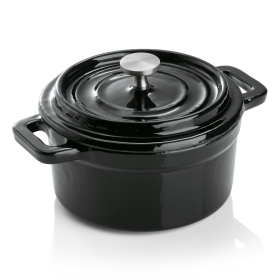 Cocotte fonte émaillée Ø 10 cm – Noire