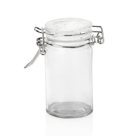 Bocal en verre avec couvercle hermétique - 100 ml - Ø 4,5 cm (lot de 6)