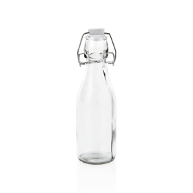 Bouteille en verre avec bouchon à étrier - 250 ml - Ø 5,5 cm (lot de 6)