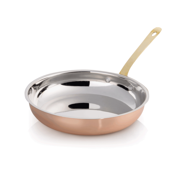 Poêle à flamber cuivre/acier chrome-nickel - Ø 23,5 cm