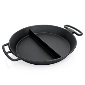 Poêle fonte Ø 80 cm – Barre centrale, poignée amovible et poignée moulée