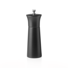 Moulin à sel cylindrique en bois noir - 15 cm