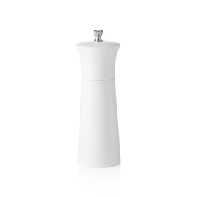 Moulin à poivre cylindrique en bois blanc - 15 cm