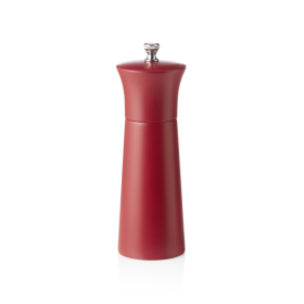Moulin à poivre cylindrique en bois rouge - 15 cm