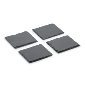 Plaques ardoise naturelle - 10 x 10 cm (set de 4)