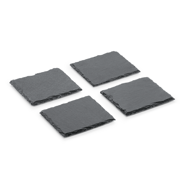 Plaques ardoise naturelle - 10 x 10 cm (set de 4)