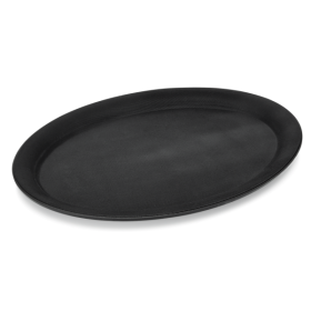 Plateau ovale en polypropylène - Surface antidérapante – 26,5 x 19 x 1 cm