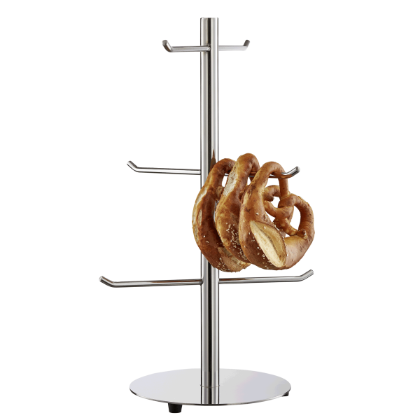 Support à bretzels et saucisses inox chromé