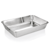 Plat à rôtir acier chrome-nickel bords incurvés 48 x 33 x 8,5 cm – Anses rabattables