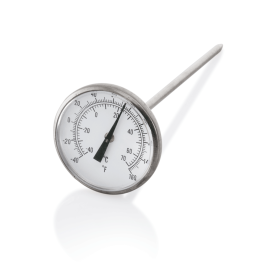 Thermomètre à aiguille acier chrome-nickel – Plongée 12,5 cm