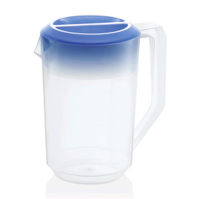 Pichet en polypropylène - 1,8 L - Couvercle bleu