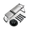 Mandoline inox 36 x 12,5 cm – 3 inserts julienne et lame ondulée
