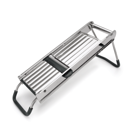 Mandoline inox 36 x 12,5 cm – 3 inserts julienne et lame ondulée