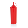 Bouteille à sauce souple - PE rouge - 700 ml (lot de 6)