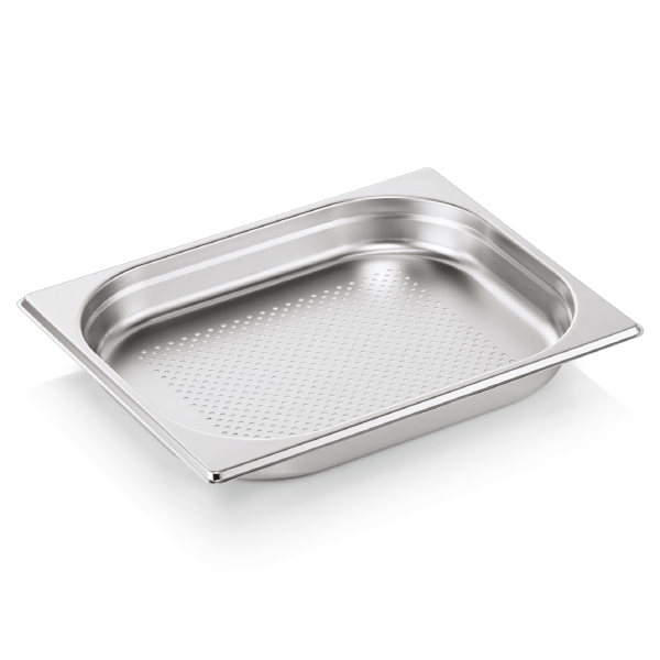 Bac gastro perforé en acier chrome-nickel - GN 1/2 - Profondeur 40 mm (lot de 6)