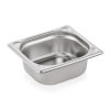 Bac gastro en acier chrome-nickel - GN 1/6 - Profondeur 65 mm - Coins en U gaufrés