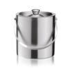 Seau à glace inox chromé avec couvercle et anse - 2,5 L