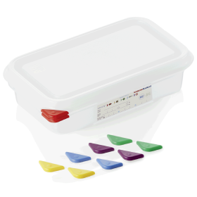 Bac gastro GN 1/4 en polypropylène - Profondeur 65 mm (lot de 6)