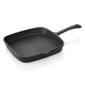 Poêle grill fonte carrée 22 x 22 cm – Avec bec verseur