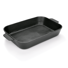 Plat à rôtir fonte 39 x 23 x 6 cm – Poignées oreille moulées