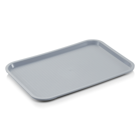 Plateau en polypropylène gris clair – 35 x 27 x 2 cm