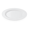 Assiette plate en mélamine blanche - Ø 25 cm (lot de 12)