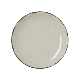 Assiette plate en porcelaine - Ø 17 cm - Série Smilla Sand (lot de 6)