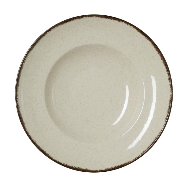 Assiette à pâtes en porcelaine série Smilla Sand - Ø 27,5 cm (lot de 6)