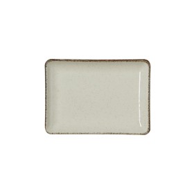 Assiette rectangulaire en porcelaine série Smilla Sand - 18 x 13 cm (lot de 6)