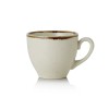 Tasse à espresso en porcelaine - 90 ml - Avec soucoupe - Série Smilla Sand (lot de 6)