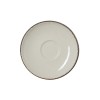 Tasse à espresso en porcelaine - 90 ml - Avec soucoupe - Série Smilla Sand (lot de 6)