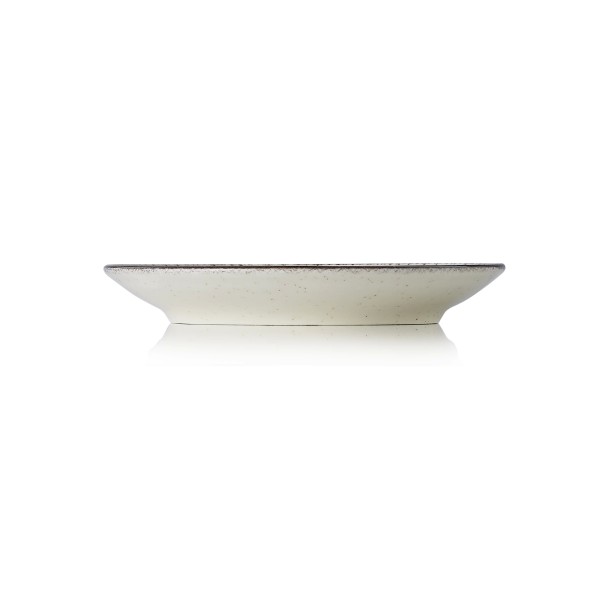 Tasse en porcelaine - 220 ml - Avec soucoupe - Série Smilla Sand (lot de 6)