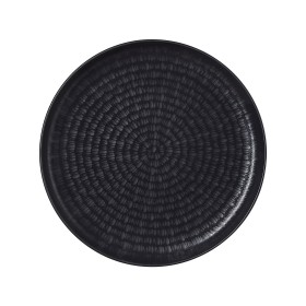 Assiette plate en porcelaine - Ø 19 cm - Série Nova Ash (lot de 6)