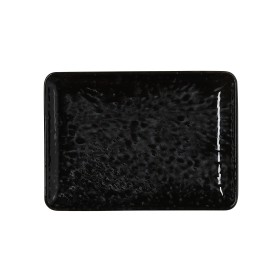 Assiette rectangulaire en porcelaine - 18 x 13 cm - Série Vida Night (lot de 6)