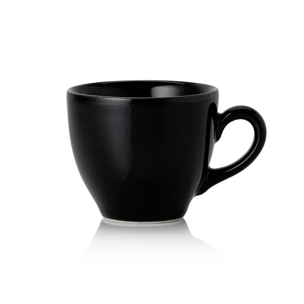 Tasse à espresso en porcelaine - 90 ml - Avec soucoupe - Série Vida Night (lot de 6)