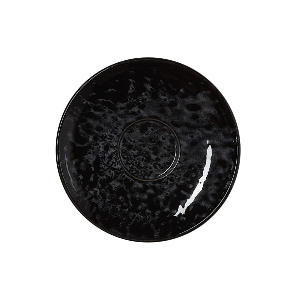 Tasse à espresso en porcelaine - 90 ml - Avec soucoupe - Série Vida Night (lot de 6)