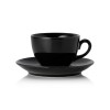 Tasse en porcelaine - 220 ml - Avec soucoupe - Série Vida Night (lot de 6)
