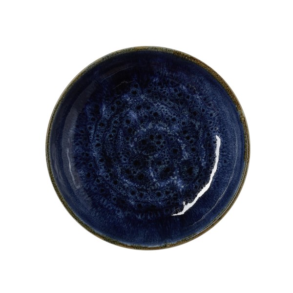 Assiette creuse en porcelaine - Ø 21 cm - Série Vida Dark Ocean (lot de 6)