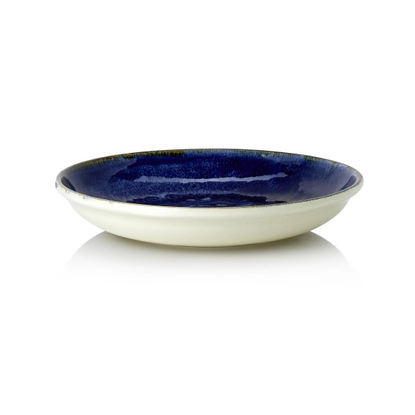 Assiette creuse en porcelaine - Ø 21 cm - Série Vida Dark Ocean (lot de 6)