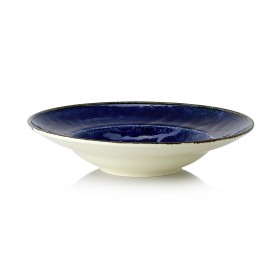 Assiette à pâtes en porcelaine - Ø 27,5 cm - Série Vida Dark Ocean (lot de 6)