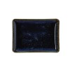 Assiette rectangulaire en porcelaine - 18 x 13 cm - Série Vida Dark Ocean (lot de 6)