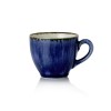 Tasse à espresso en porcelaine - 90 ml - Avec soucoupe - Série Vida Dark Ocean (lot de 6)