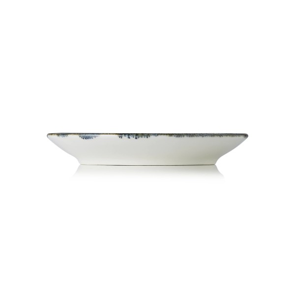 Tasse en porcelaine - 220 ml - Avec soucoupe - Série Vida Dark Ocean (lot de 6)