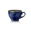 Tasse en porcelaine - 220 ml - Avec soucoupe - Série Vida Dark Ocean (lot de 6)