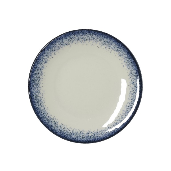 Assiette plate en porcelaine - Ø 19 cm - Série Vida Marina (lot de 6)